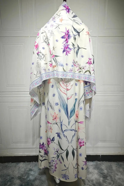 Saima Floral Abaya & Hijab