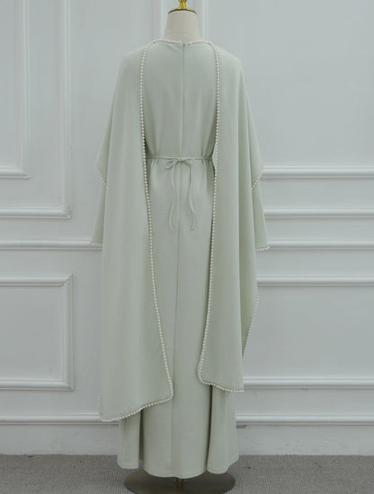 Yazira Pearl Cape Dress