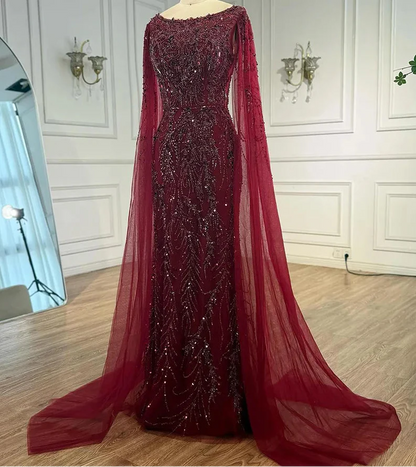Aamira Embellished Cape Gown