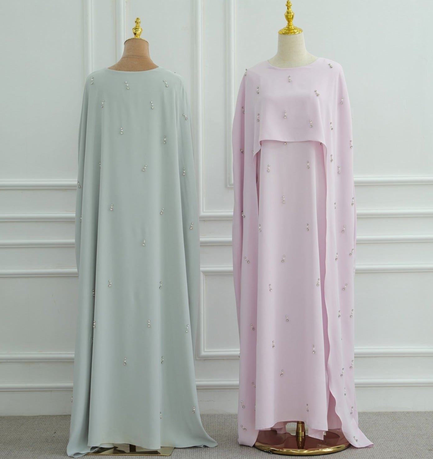 Minhal Beaded Cape Dress