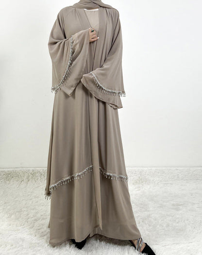 Emaani Layered Crystal Abaya