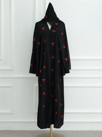 Marwa Floral Abaya & Hijab