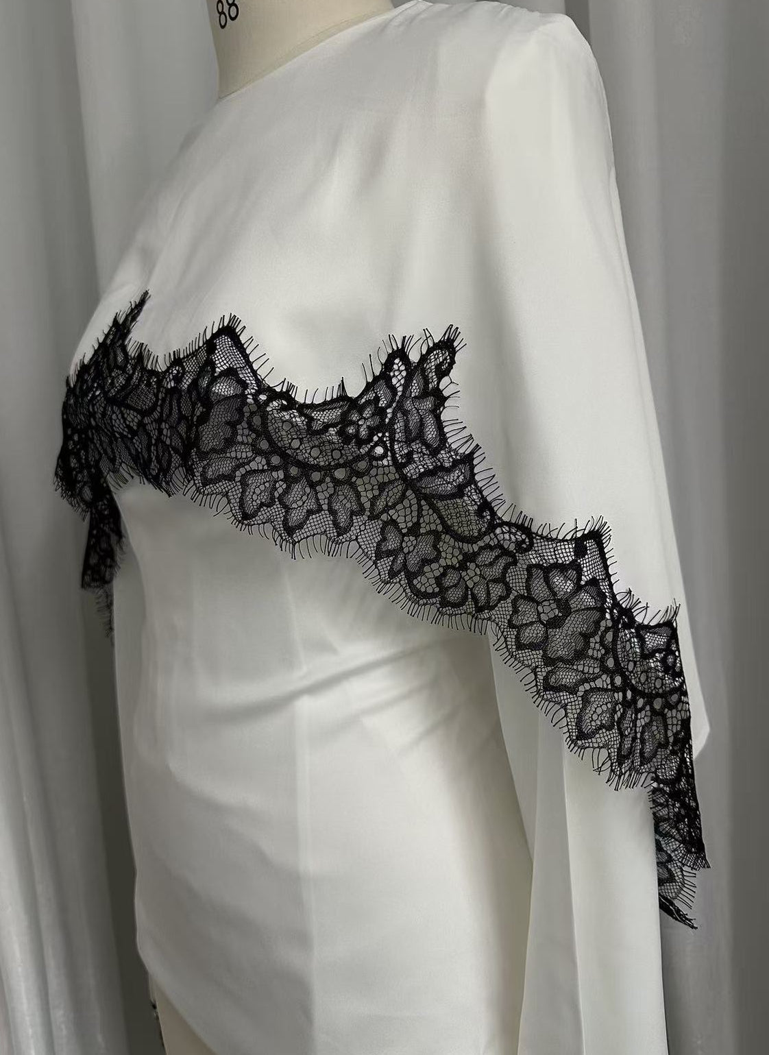 Rayna-Satin Lace Top