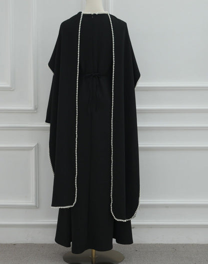 Yazira Pearl Cape Dress