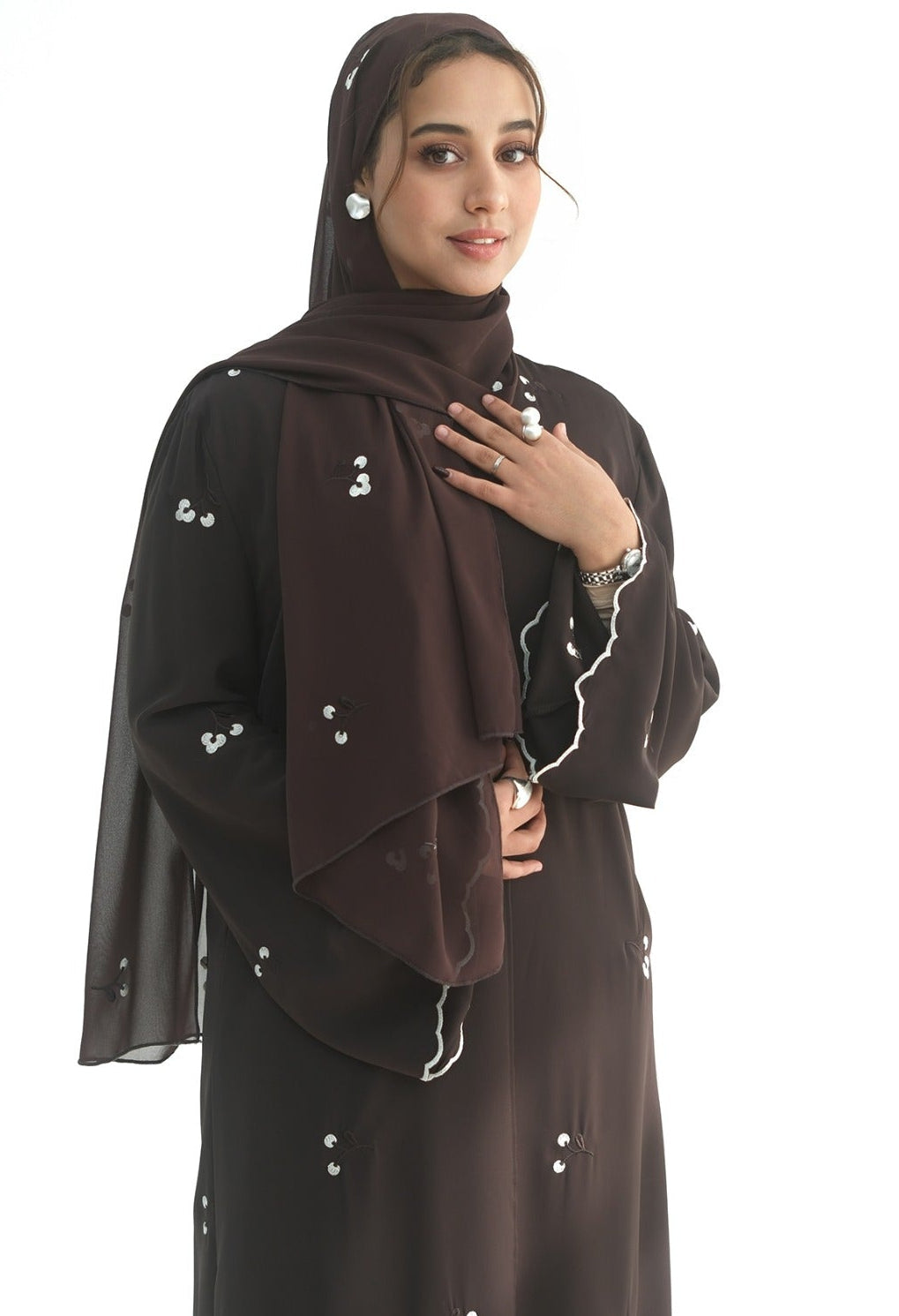 Madiha Floral Abaya & Hijab
