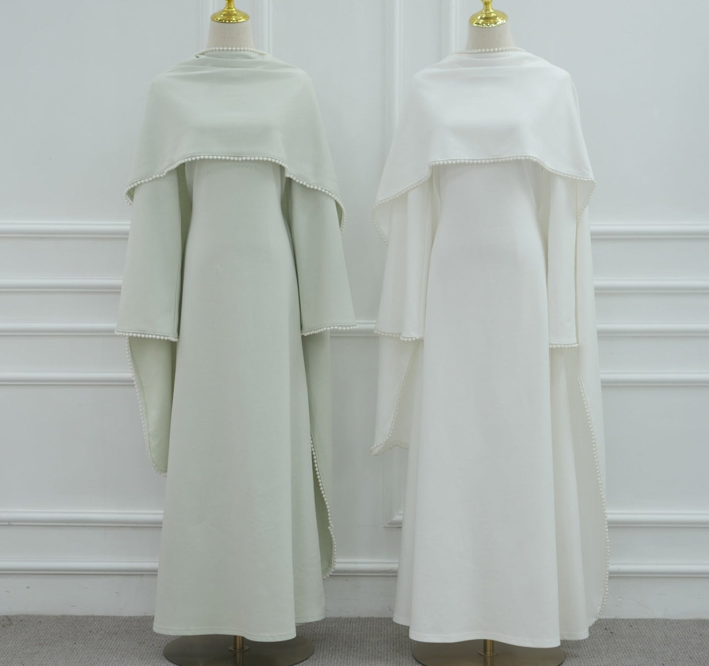 Yazira Pearl Cape Dress