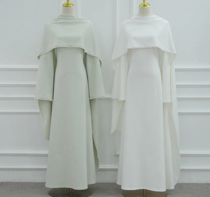 Yazira Pearl Cape Dress