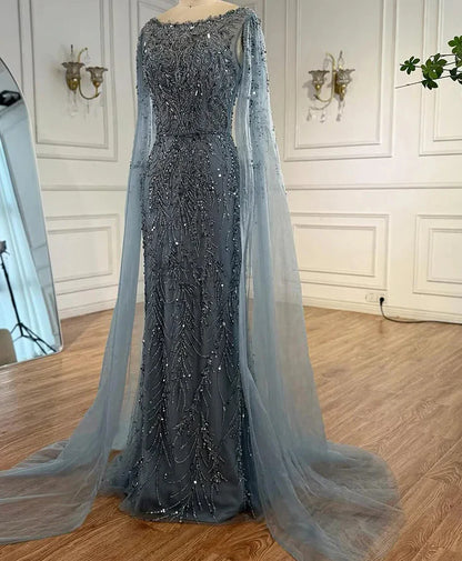 Aamira Embellished Cape Gown