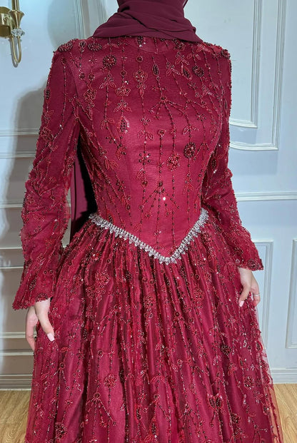 Zariya Gown With Crystal Chain