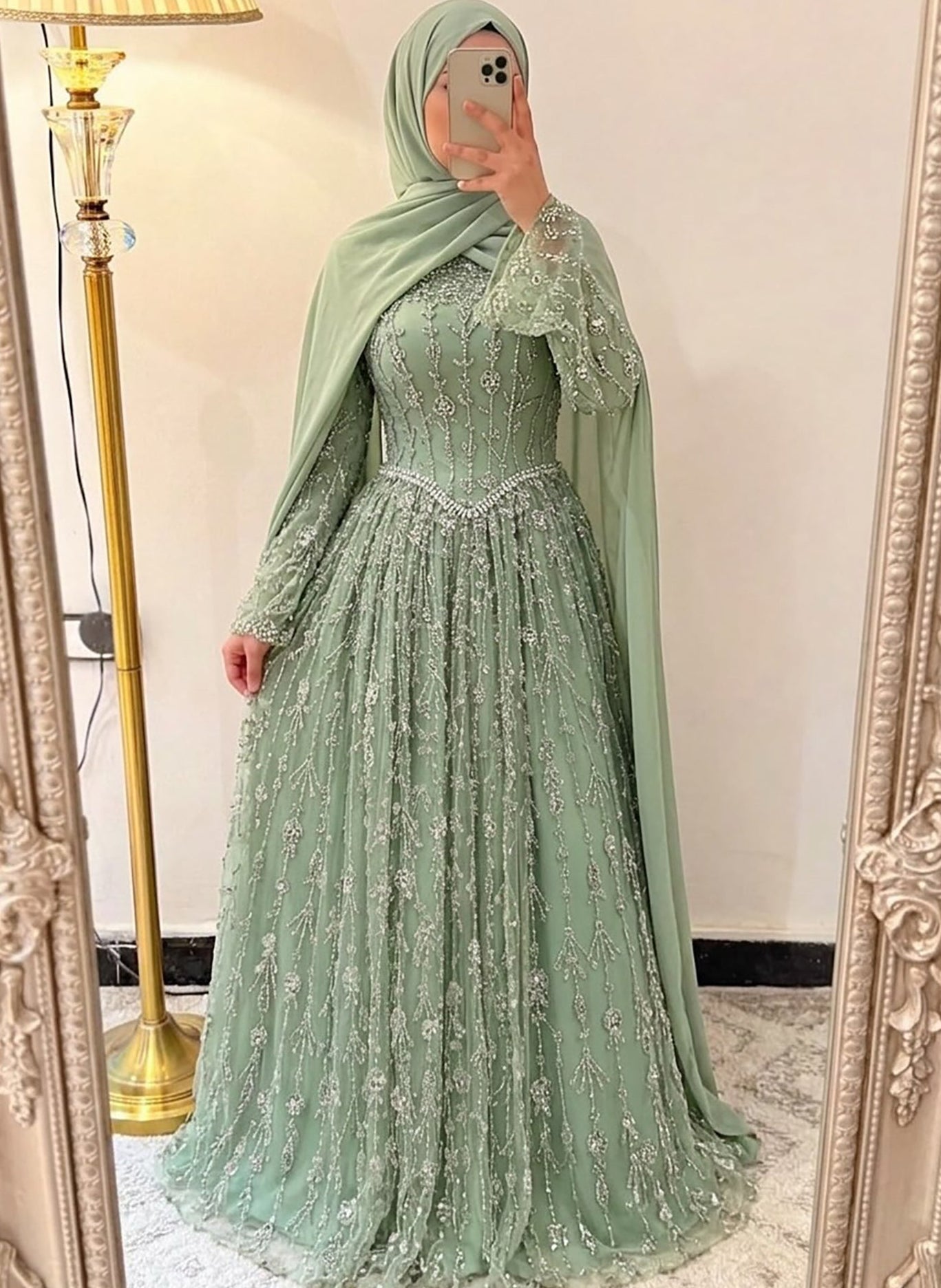 Zariya Gown With Crystal Chain