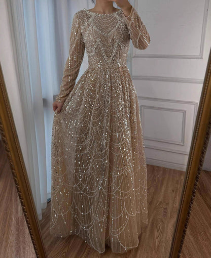 Aarya Beaded Flare Gown