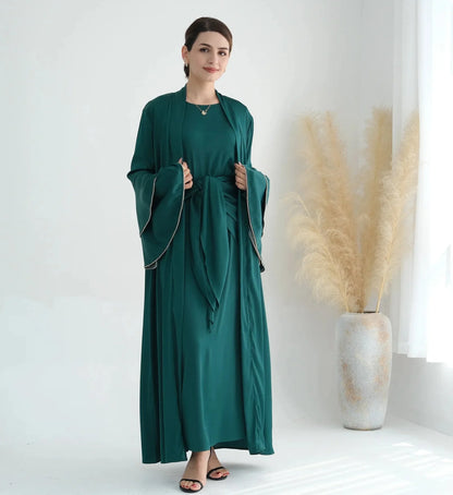 Humera Satin Abaya Set