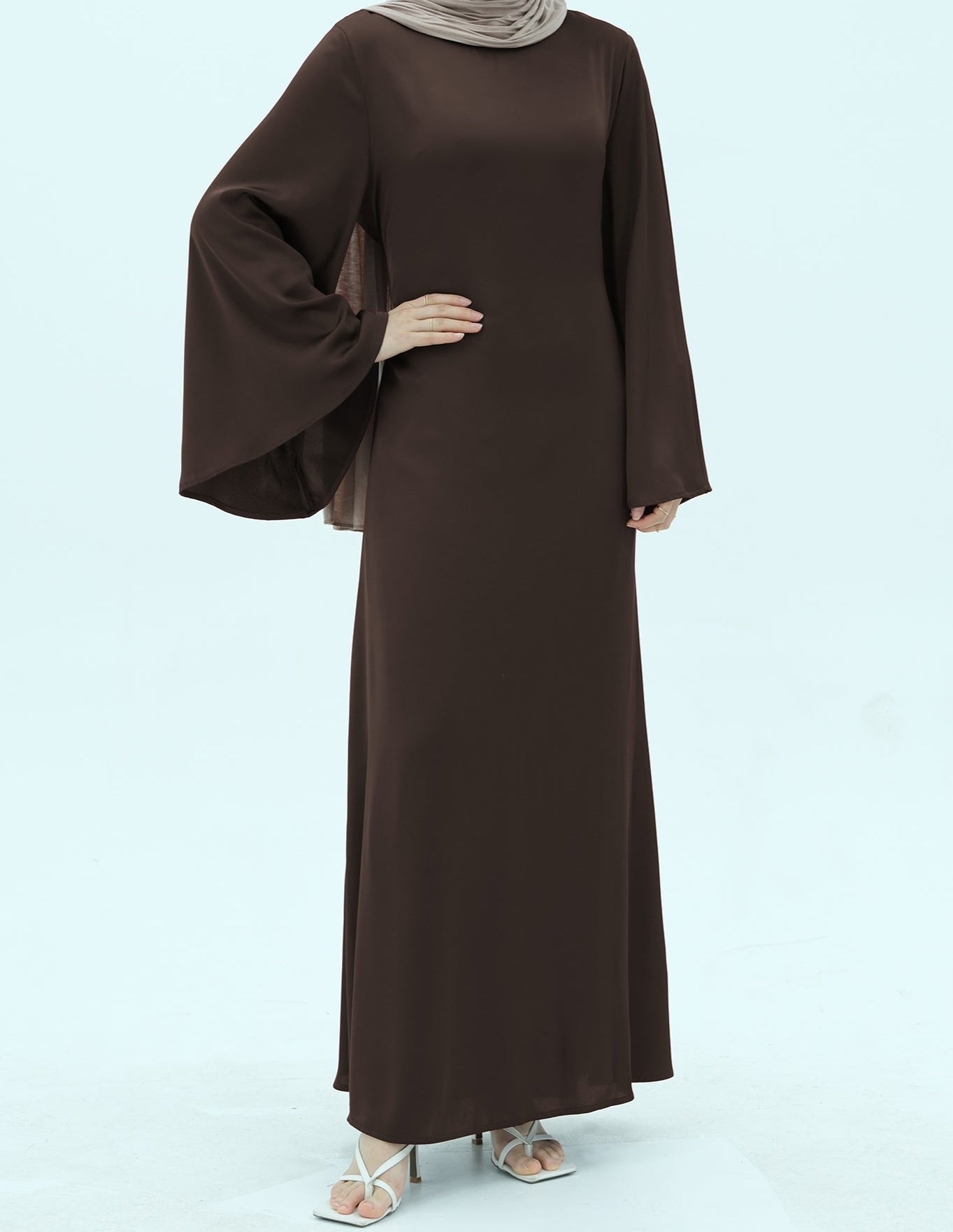 Eliana Satin Bell Sleeve Dress