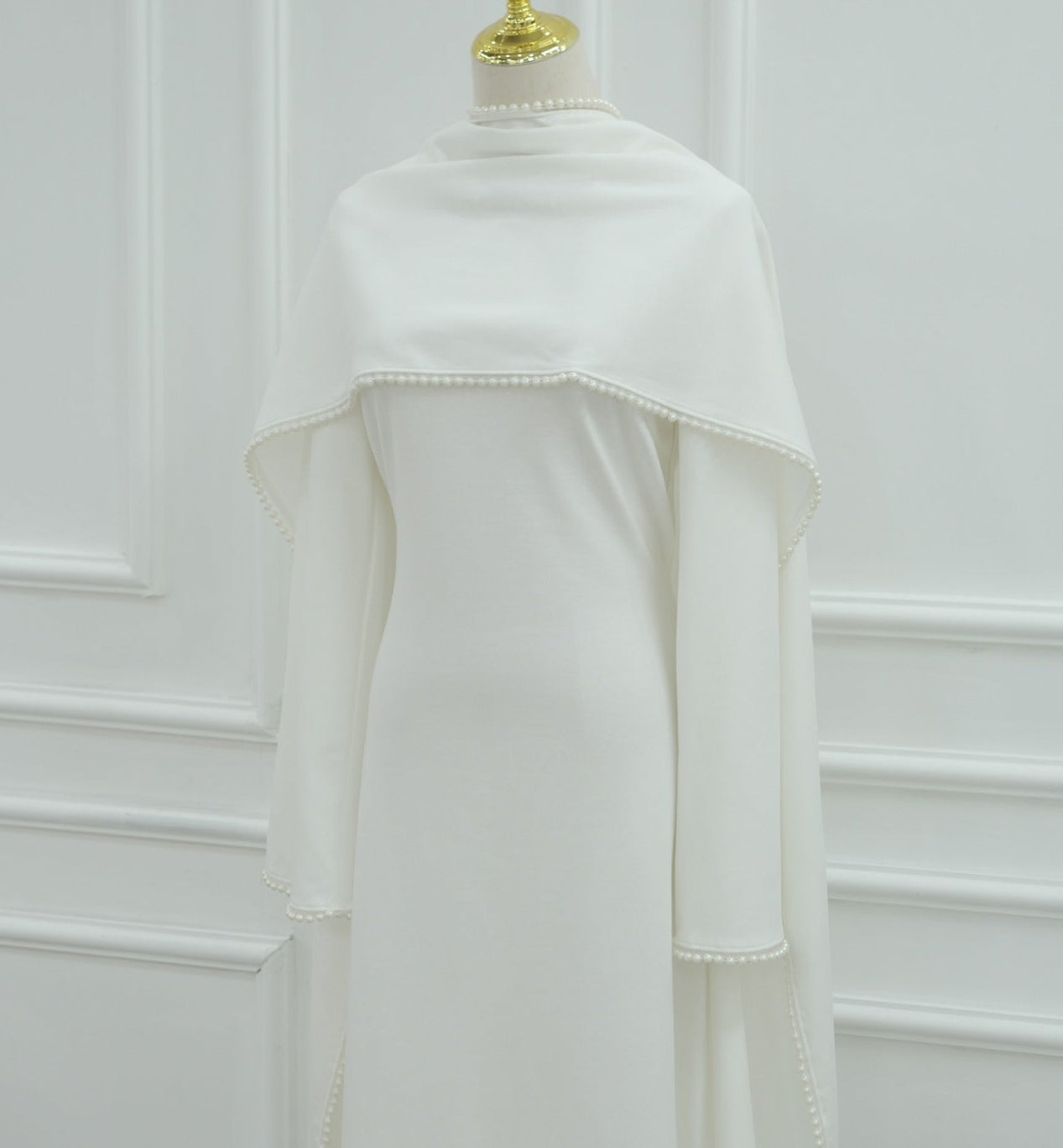 Yazira Pearl Cape Dress