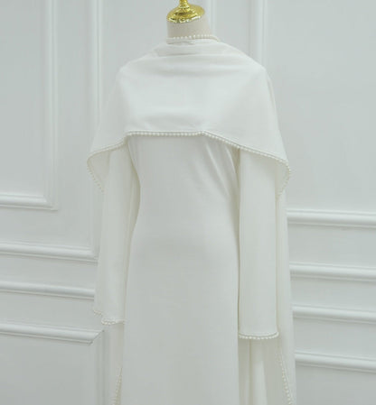 Yazira Pearl Cape Dress