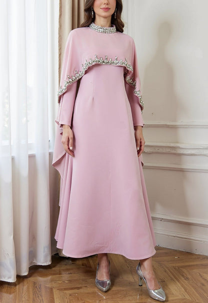 Aya Beaded Cape Dress