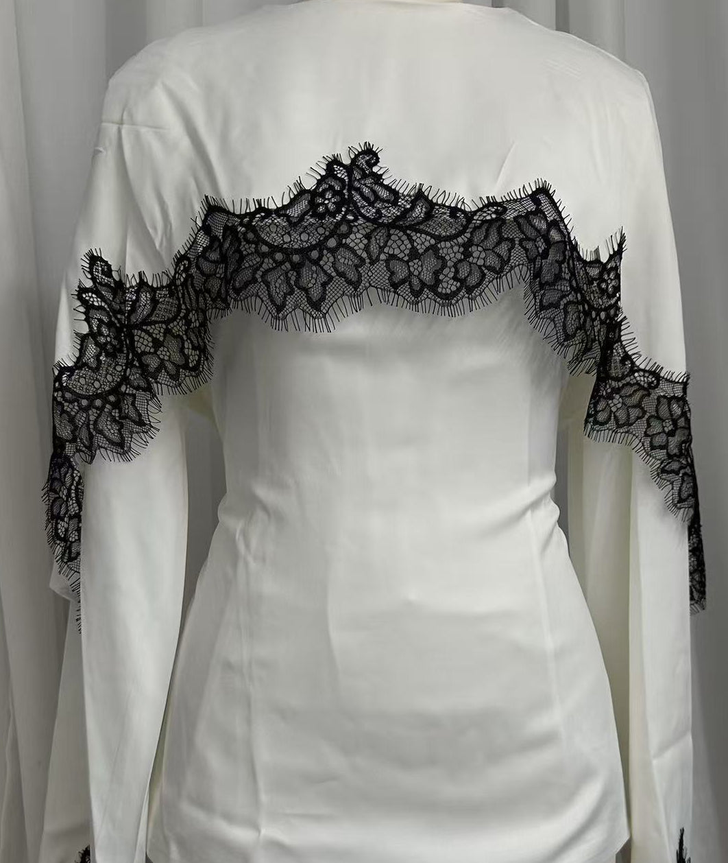 Rayna-Satin Lace Top
