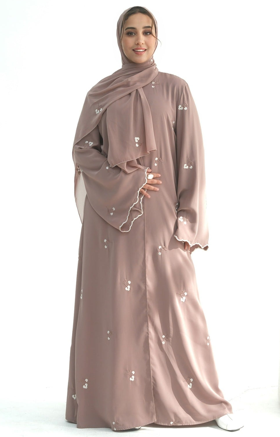 Madiha Floral Abaya & Hijab