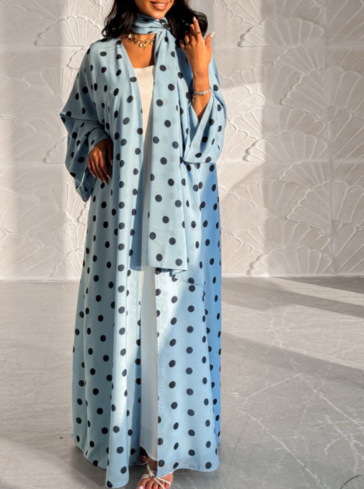 Reeah Polkadot Abaya Set