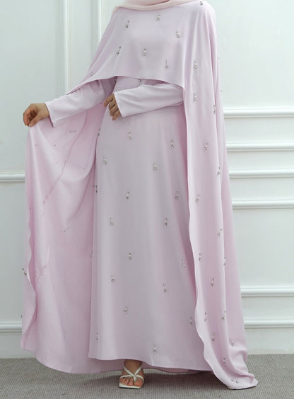 Minhal Beaded Cape Dress
