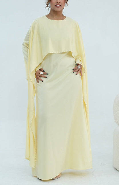Zamina Pearl Dress- Satin Material