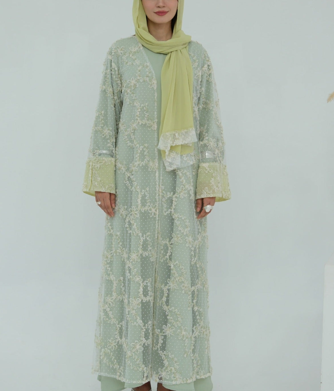 Haya Lace Abaya Set