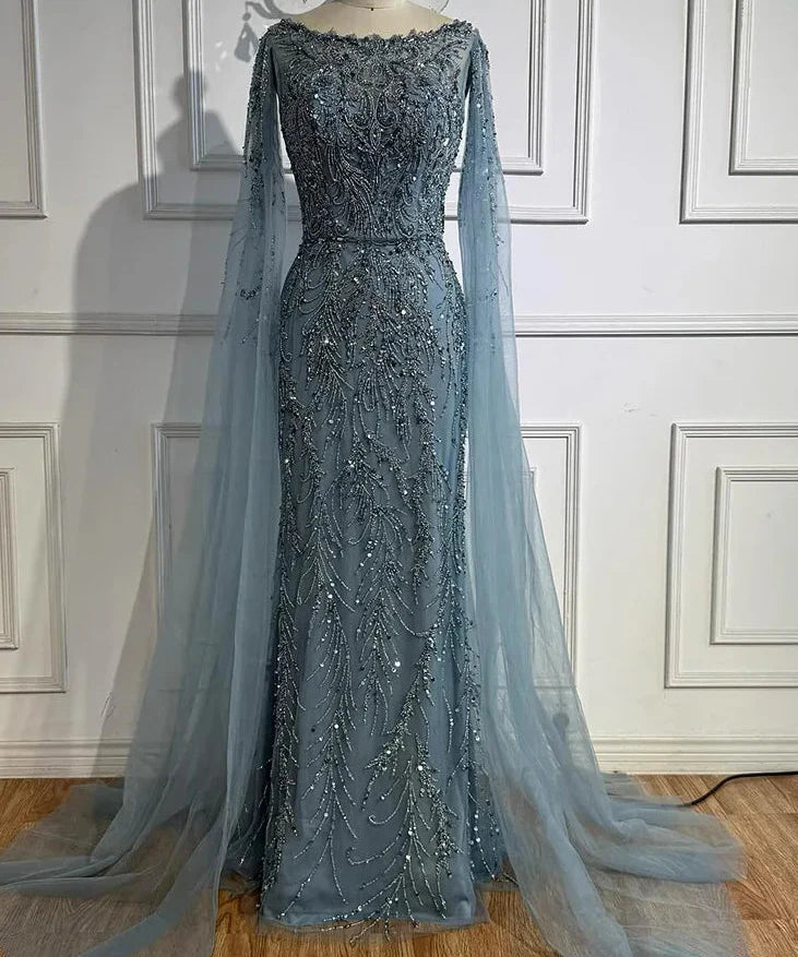 Aamira Embellished Cape Gown