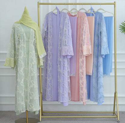 Haya Lace Abaya Set