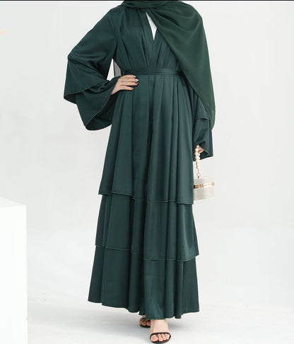 Ines Satin Layered Abaya