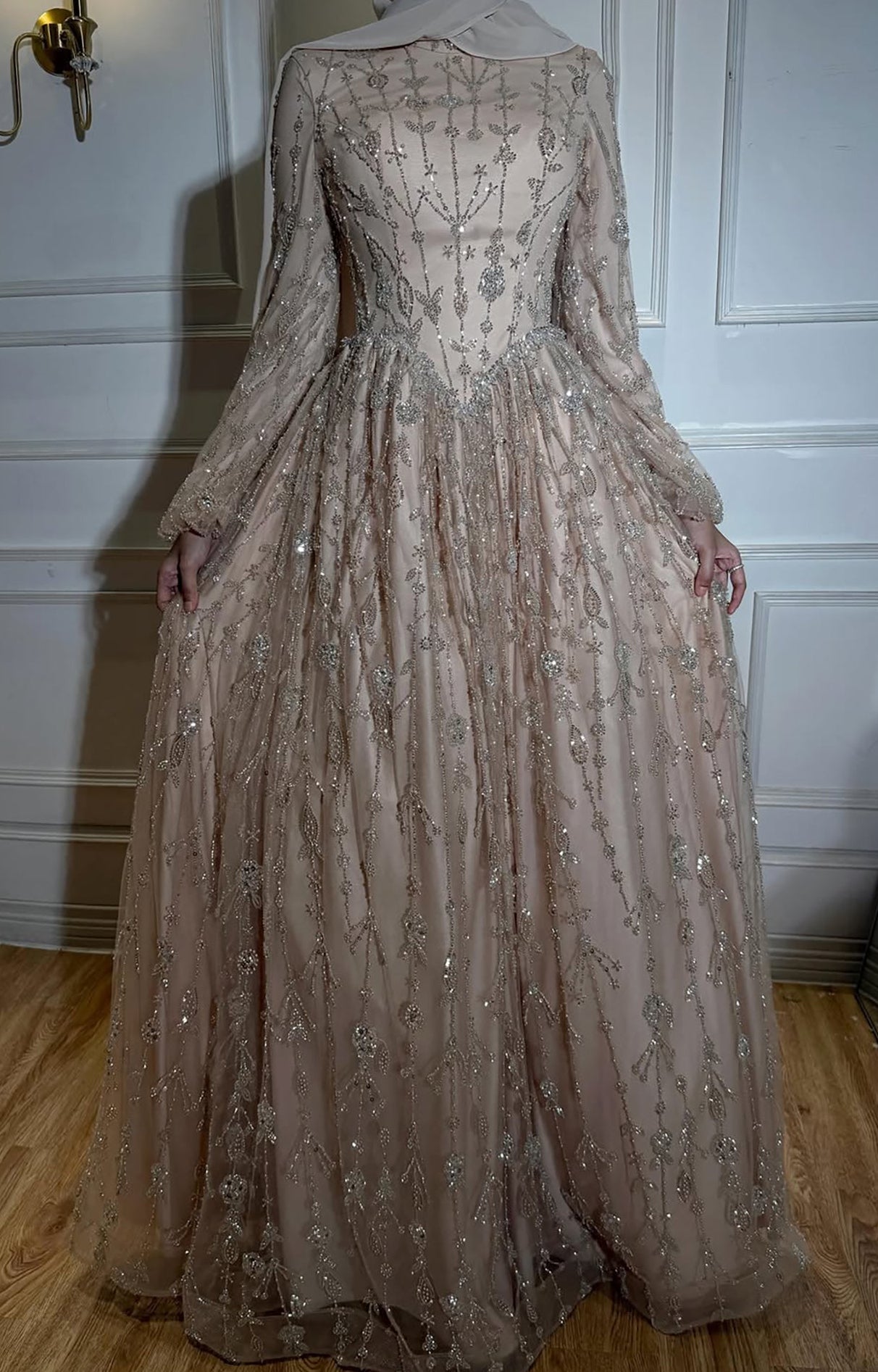 Zariya Gown With Crystal Chain