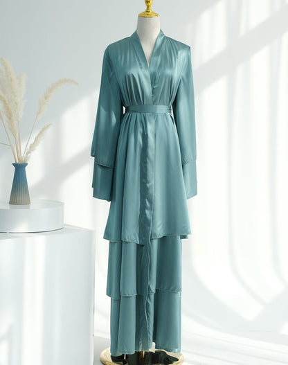Ines Satin Layered Abaya