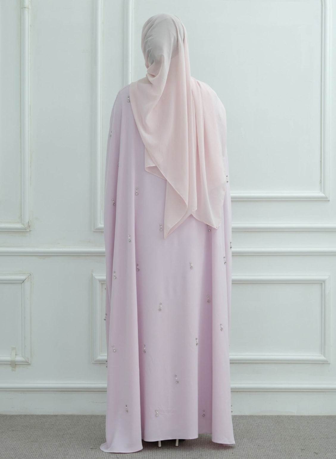 Minhal Beaded Cape Dress