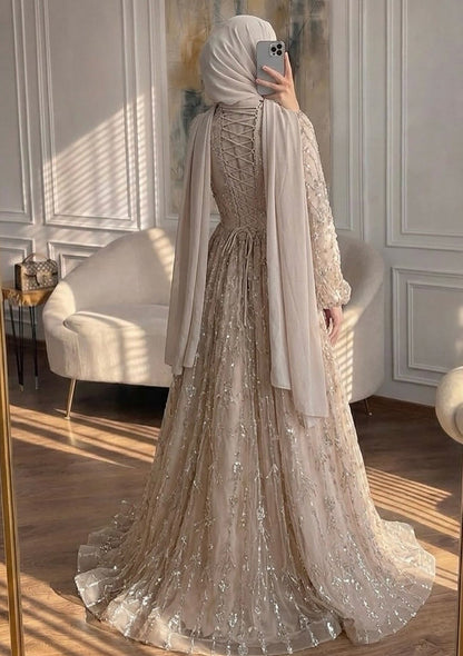Zariya Gown With Crystal Chain
