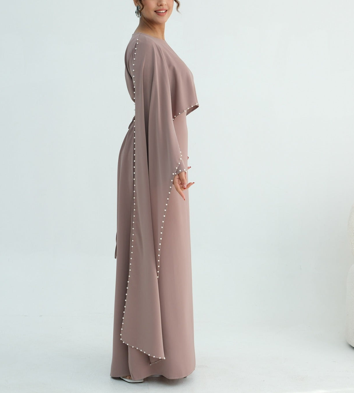 Zamina Pearl Dress-Nida Material