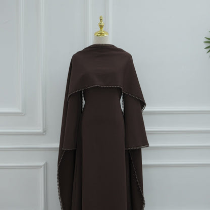 Yazira Pearl Cape Dress