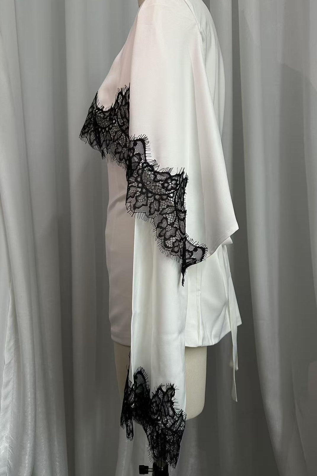 Rayna-Satin Lace Top