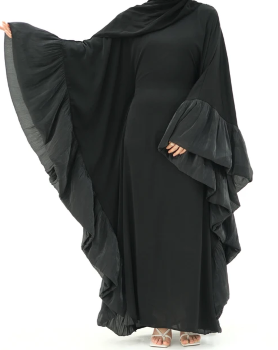 Amiha Frill Butterlfy Abaya- SOLD OUT