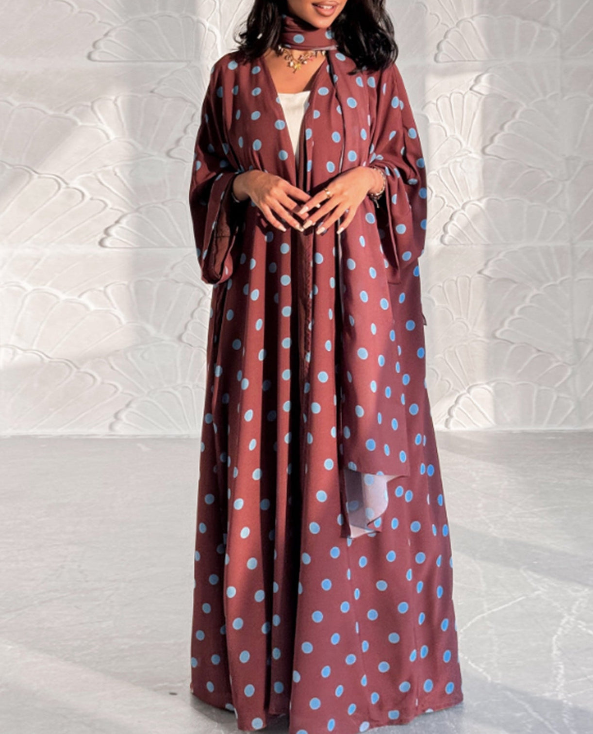 Reeah Polkadot Abaya Set