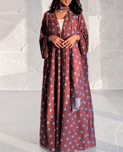 Reeah Polkadot Abaya Set