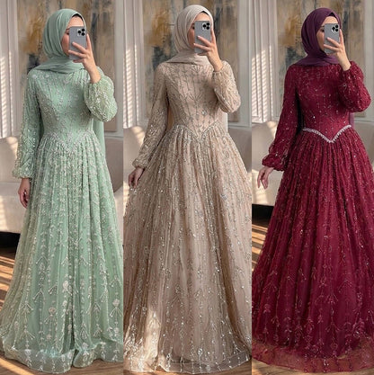 Zariya Gown With Crystal Chain