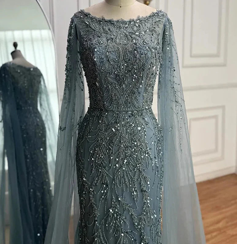 Aamira Embellished Cape Gown