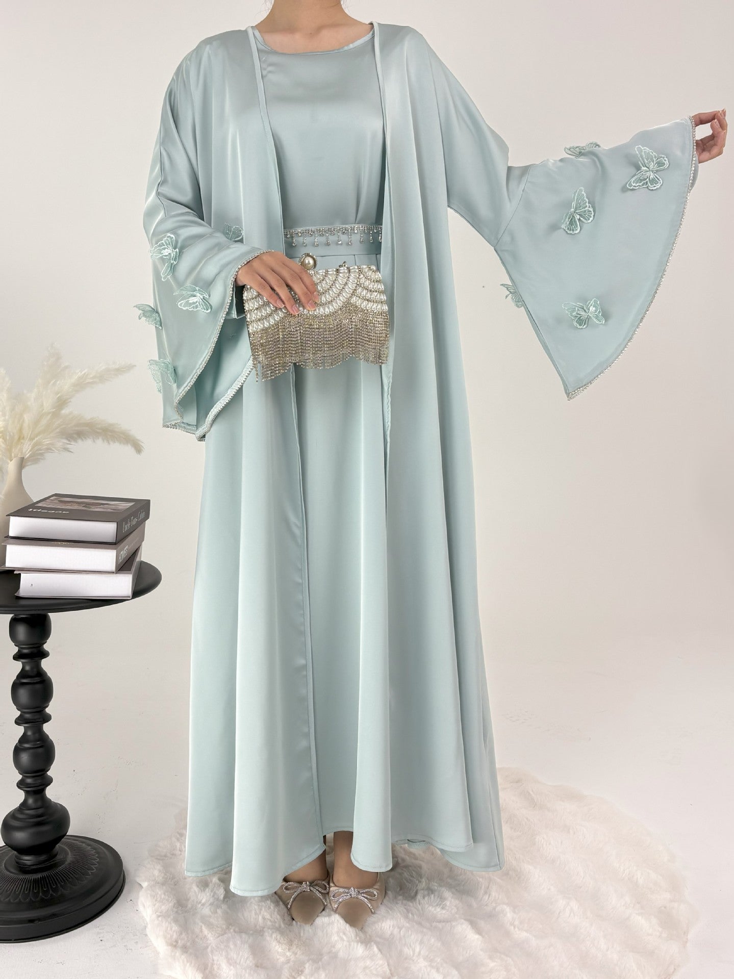 Nazia Beaded Abaya Set