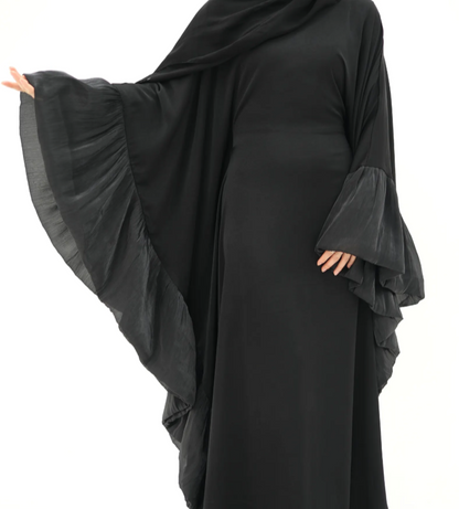 Amiha Frill Butterlfy Abaya- SOLD OUT