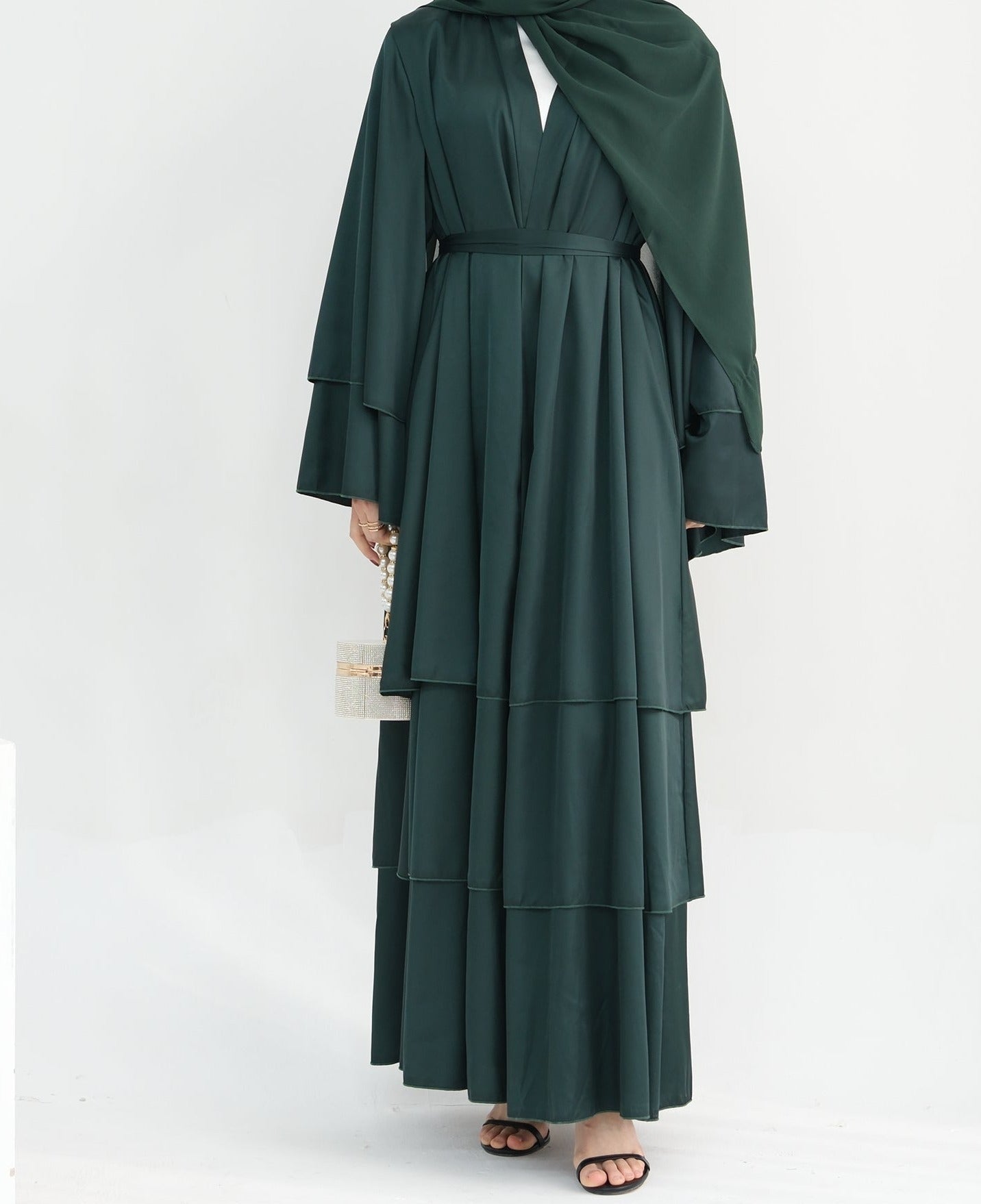 Ines Satin Layered Abaya