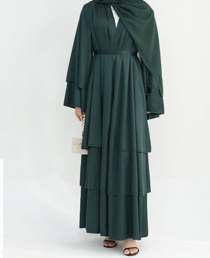 Ines Satin Layered Abaya