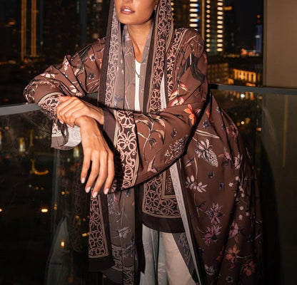 Saima Floral Abaya & Hijab