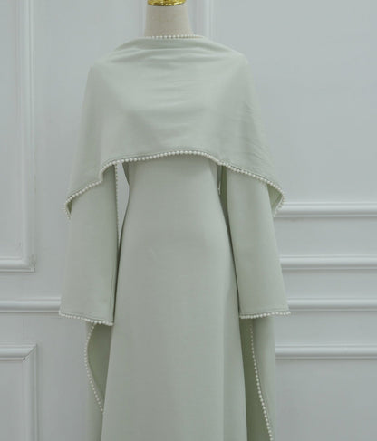 Yazira Pearl Cape Dress