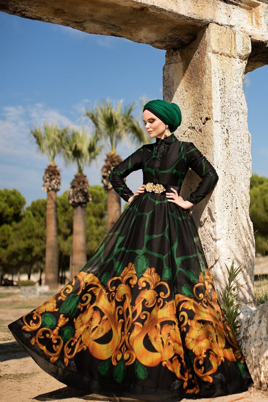 Shakira Green Chiffon Dress